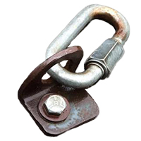 a rusty homemade hanger