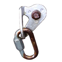 a rusty homemade hanger